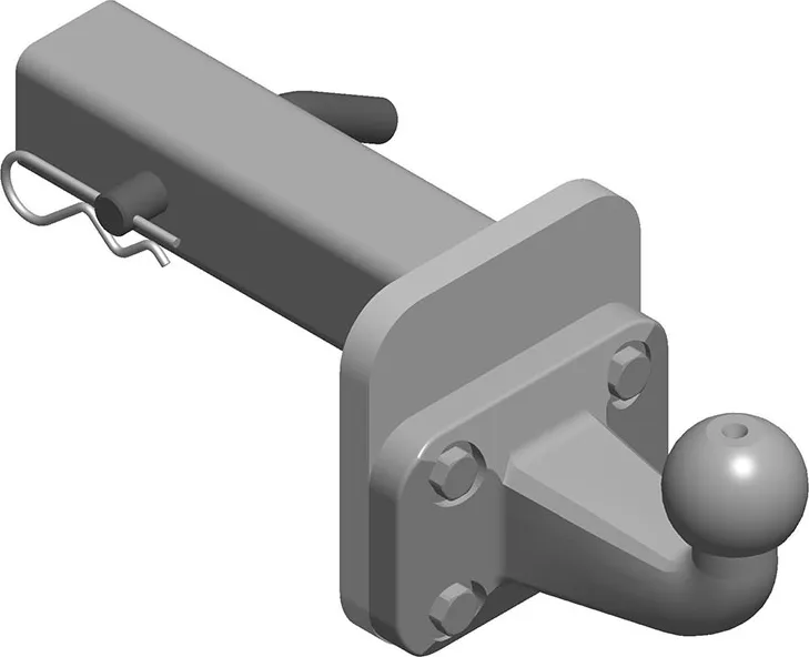 Шаровый узел AvtoS для фаркопа под квадратное отверстие US-2 50х50 мм (на базе шара G). Артикул TY 08