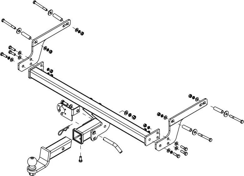 Фаркоп AvtoS (без шара в комплекте) для Renault Duster I до рестайлинга 2010-2015. Артикул RN 07B Фаркоп AvtoS (без шара в комплекте) для Renault Duster I до рестайлинга 2010-2015. Артикул RN 07B