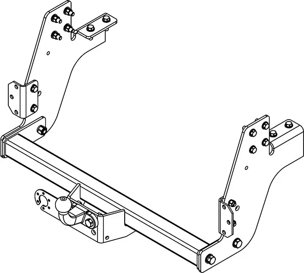 Фаркоп AvtoS для ГАЗ 33104 Валдай 2010-2025. Фланцевое крепление. Артикул GAZ-13