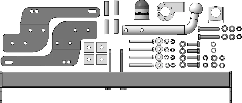 Фаркоп Мотодор для Renault Duster I до рестайлинга 2012-2015. Артикул 91710-A Фаркоп Мотодор для Renault Duster I до рестайлинга 2012-2015. Артикул 91710-A