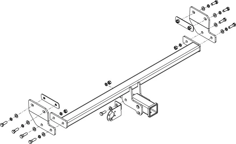 Фаркоп AvtoS под американский квадрат для Kia Soul III 2019-2025 без вставки и шара в комплекте. Артикул KI 38B Фаркоп AvtoS под американский квадрат для Kia Soul III 2019-2025 без вставки и шара в комплекте. Артикул KI 38B