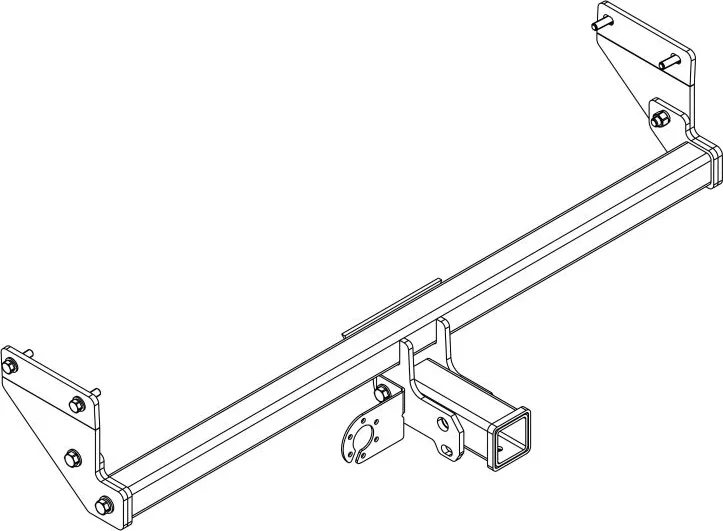 Фаркоп AvtoS под американский квадрат для Kia Soul III 2019-2025 без вставки и шара в комплекте. Артикул KI 38B