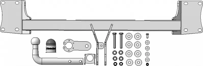 Фаркоп Мотодор оцинкованный для BMW X5 E70 (кроме моделей с M-пакетом) 2007-2013. Артикул 90205-A Фаркоп Мотодор оцинкованный для BMW X5 E70 (кроме моделей с M-пакетом) 2007-2013. Артикул 90205-A