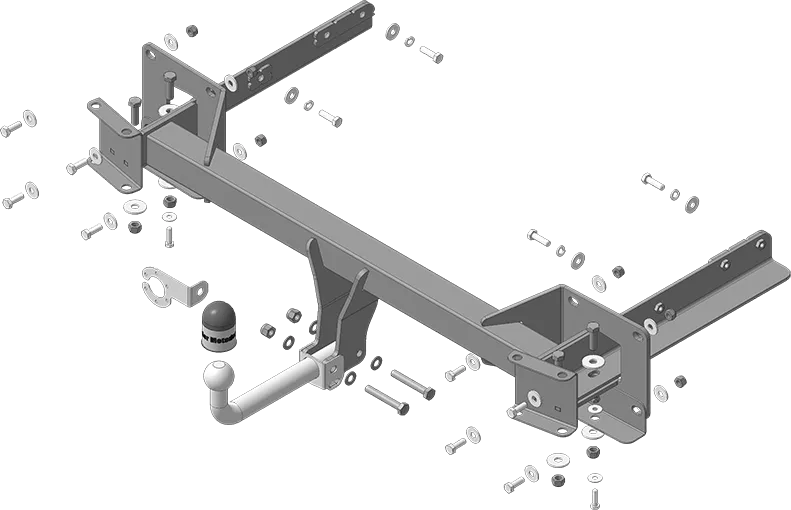 Фаркоп Мотодор для Mercedes-Benz M-Класс (ML) W166 2011-2015. Артикул 91205-A