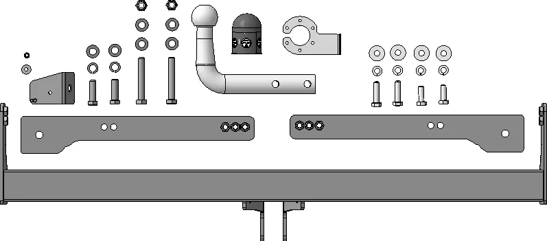 Фаркоп Мотодор для Skoda Yeti 2009-2018. Оцинкованный шар. Артикул V101A Фаркоп Мотодор для Skoda Yeti 2009-2018. Оцинкованный шар. Артикул V101A