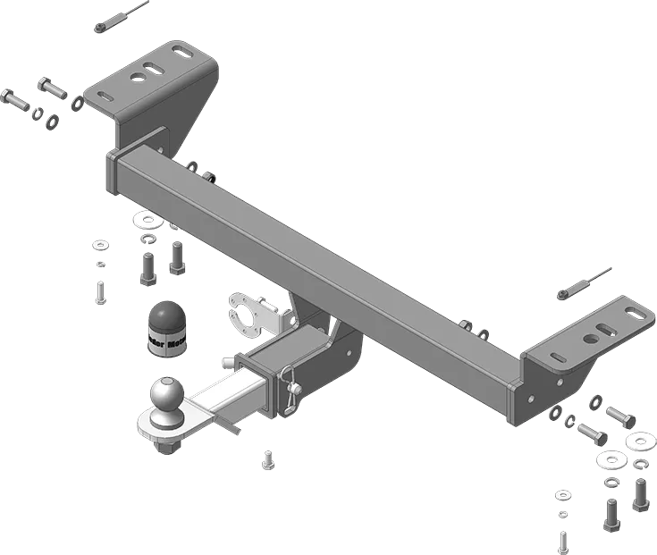 Фаркоп Мотодор под американский квадрат для Haval Jolion 2021-2025. Артикул 93108-E