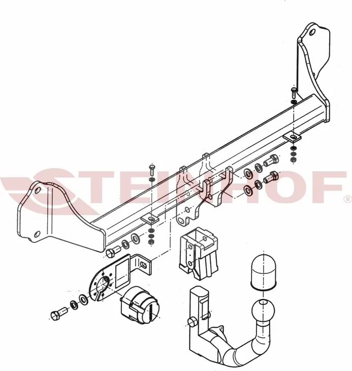 Фаркоп Steinhof для BMW 3-серия F30 седан/31 универсал 2012-2015. Артикул B-044