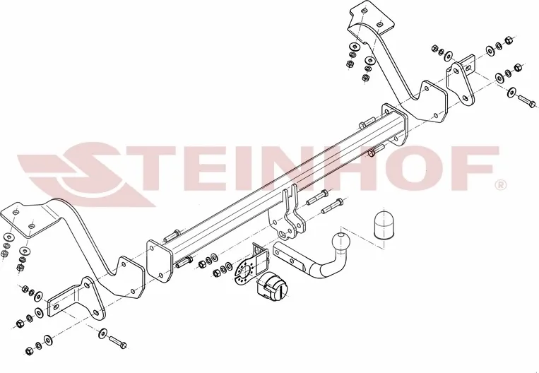 Фаркоп Steinhof для Citroen Berlingo II L1 4380 мм 2008-2019. Артикул C-023 Фаркоп Steinhof для Citroen Berlingo II L1 4380 мм 2008-2019. Артикул C-023