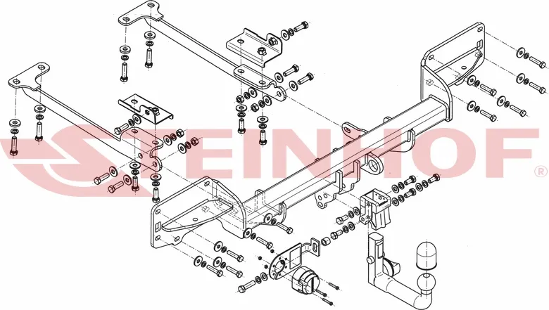 Фаркоп Steinhof для Land Rover Range Rover IV 2012-2025. Быстросъемный крюк. Артикул L-115 Фаркоп Steinhof для Land Rover Range Rover IV 2012-2025. Быстросъемный крюк. Артикул L-115