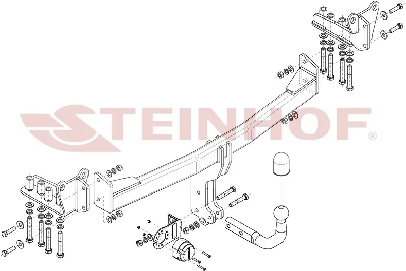 Фаркоп Steinhof для Land Rover Range Rover Evoque II (L551), вкл. AdBlue 2018-2025. Артикул L-120