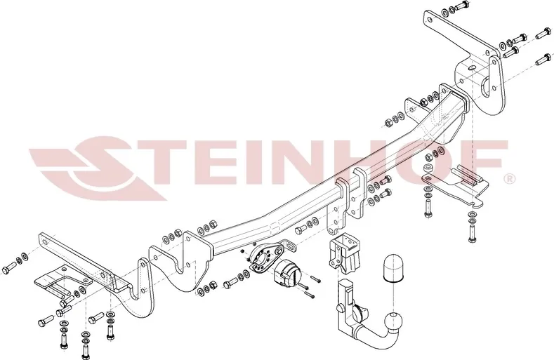 Фаркоп Steinhof для Lexus NX 2014-2021. Быстросъемный крюк. Артикул L-174