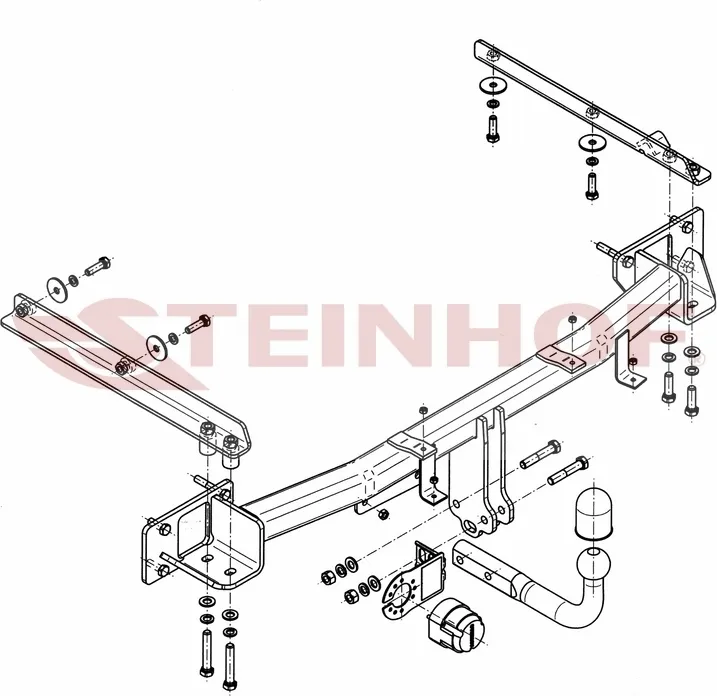 Фаркоп Steinhof для Mercedes-Benz C-Класс W203, S203 седан, универсал 2000-2008. Артикул M-113 Фаркоп Steinhof для Mercedes-Benz C-Класс W203, S203 седан, универсал 2000-2008. Артикул M-113