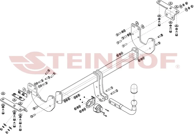 Фаркоп Steinhof для Renault Koleos II 2016-2025. Артикул R-051