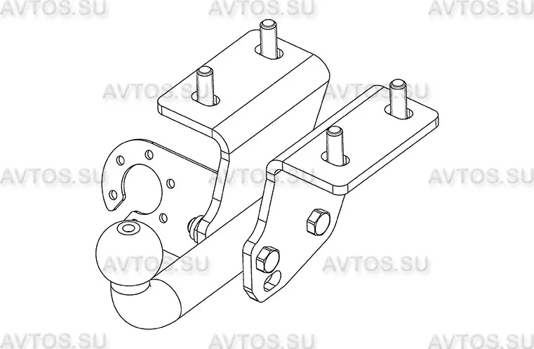 Фаркоп AvtoS для Volkswagen Amarok 2010-2025. Артикул VW 34
