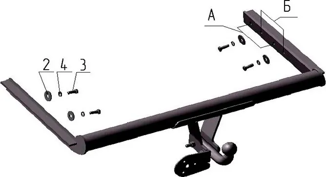Фаркоп AvtoS для Ford Focus I седан 1998-2004. Артикул FD 02 Фаркоп AvtoS для Ford Focus I седан 1998-2004. Артикул FD 02