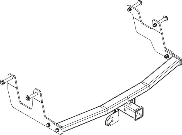 Фаркоп AvtoS под американский квадрат для Renault Dokker 2017-2025 без вставки и шара в комплекте. Артикул RN 17B
