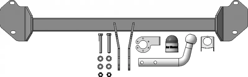 Фаркоп Мотодор для Mini Countryman 2017-2025. Артикул 90204-A Фаркоп Мотодор для Mini Countryman 2017-2025. Артикул 90204-A