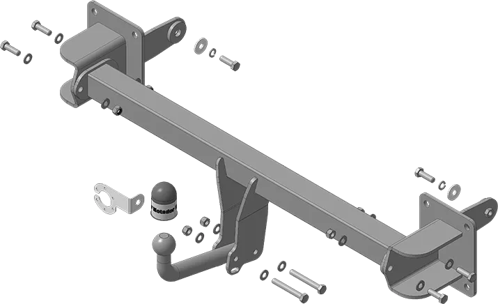 Фаркоп Мотодор для Mercedes-Benz GLE-Класс W167 2018-2025. Артикул 91203-A