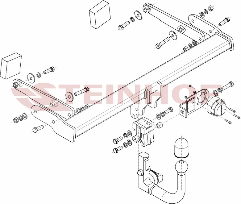 Фаркоп Steinhof для Audi A4 B9 седан, универсал (в т.ч. Quattro, кроме S-line/S4) 2015-2025. Артикул A-054 Фаркоп Steinhof для Audi A4 B9 седан, универсал (в т.ч. Quattro, кроме S-line/S4) 2015-2025. Артикул A-054