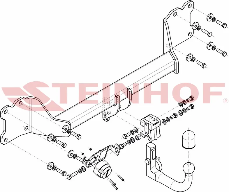 Фаркоп Steinhof для Audi Q7 II 2015-2025. Быстросъемный крюк. Артикул A-108 Фаркоп Steinhof для Audi Q7 II 2015-2025. Быстросъемный крюк. Артикул A-108