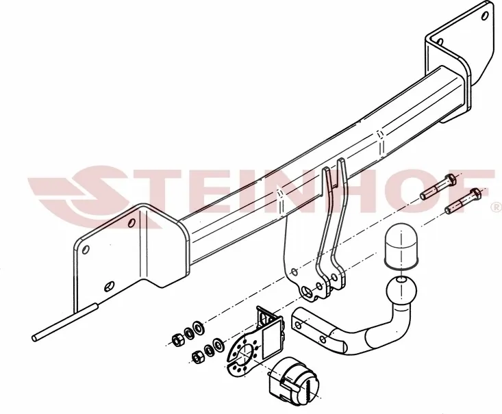 Фаркоп Steinhof для BMW 3-серия E90 седан (искл. 335i, 335d) 2005-2011. Артикул B-045 Фаркоп Steinhof для BMW 3-серия E90 седан (искл. 335i, 335d) 2005-2011. Артикул B-045