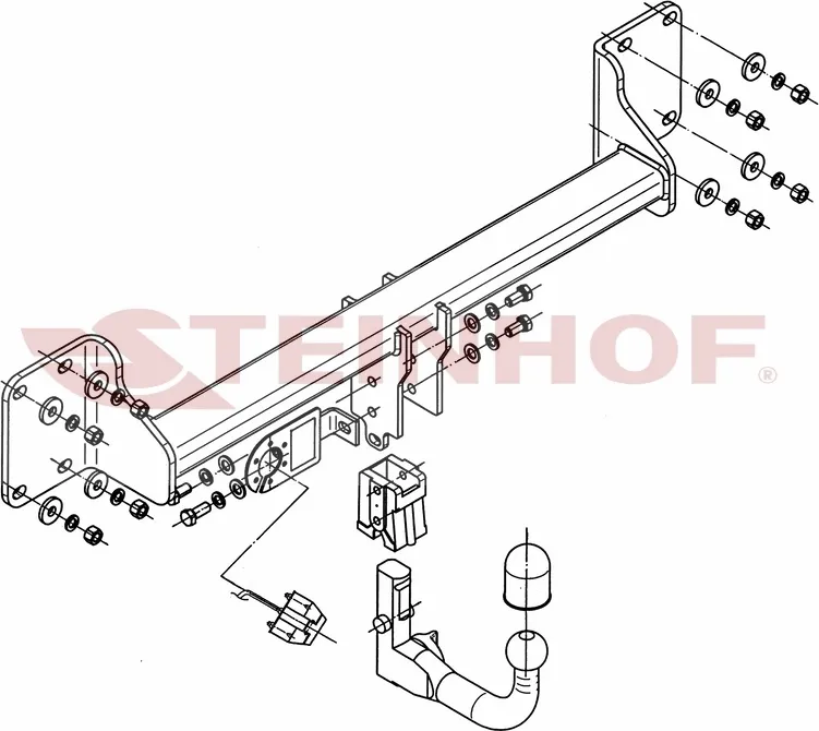 Фаркоп Steinhof для BMW X5 F15 2013-2025. Быстросъемный крюк. Артикул B-061 Фаркоп Steinhof для BMW X5 F15 2013-2025. Быстросъемный крюк. Артикул B-061