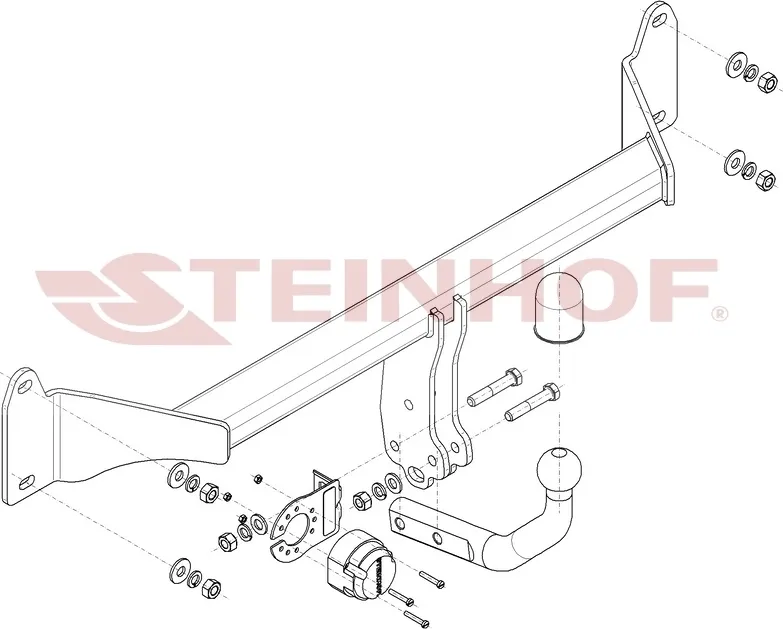 Фаркоп Steinhof для BMW 2 Gran Coupe (F44) 2019-2025. Артикул B-096