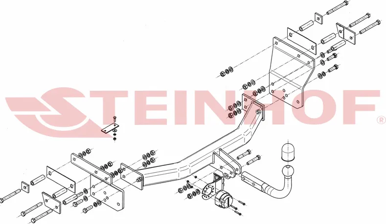 Фаркоп Steinhof для Chrysler Sebring III (JS) 2006-2010. Артикул C-213 Фаркоп Steinhof для Chrysler Sebring III (JS) 2006-2010. Артикул C-213