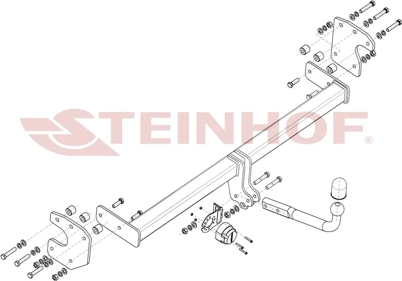 Фаркоп Steinhof для Kia EV6 CV 2021-2025. Артикул K-101