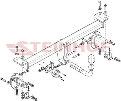 Фаркоп Steinhof для Mercedes-Benz GLC-Класс Coupe C253 (в т.ч. AMG) 2016-2025. Артикул M-179