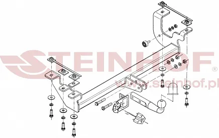 Фаркоп Steinhof для Suzuki Jimny III 1998-2018. Артикул S-410 Фаркоп Steinhof для Suzuki Jimny III 1998-2018. Артикул S-410