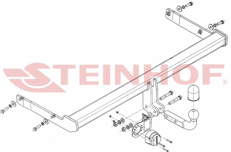 Фаркоп Steinhof для Volkswagen Passat B8 седан, универсал 2014-2025. Артикул V-148 Фаркоп Steinhof для Volkswagen Passat B8 седан, универсал 2014-2025. Артикул V-148