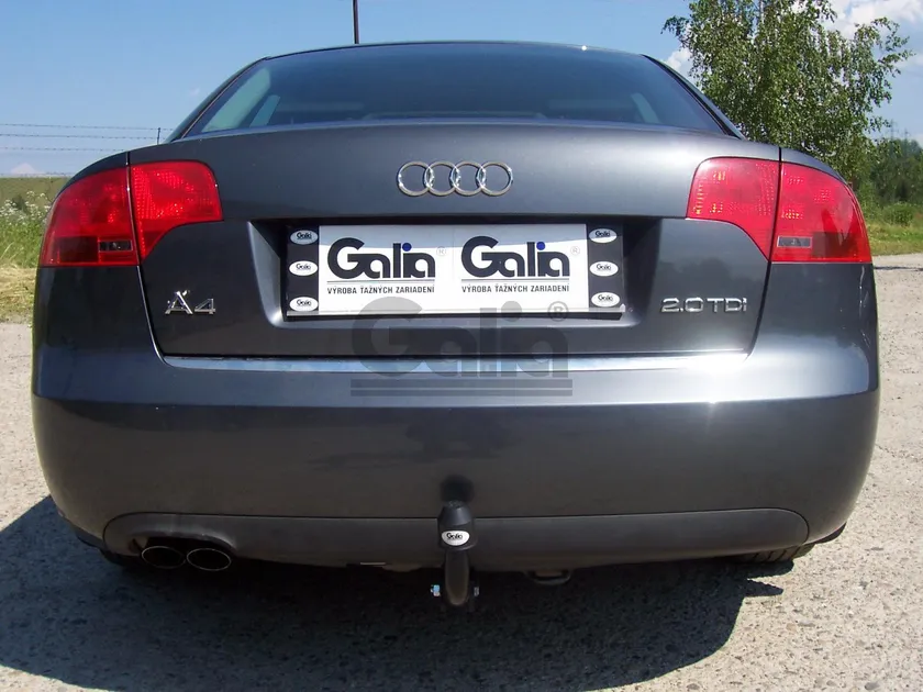 Фаркоп Galia оцинкованный для Audi A4 B6, B7 седан, универсал (вкл. 4WD QUATTRO) 2001-2007. Быстросъемный крюк. Артикул A036C Фаркоп Galia оцинкованный для Audi A4 B6, B7 седан, универсал (вкл. 4WD QUATTRO) 2001-2007. Быстросъемный крюк. Артикул A036C