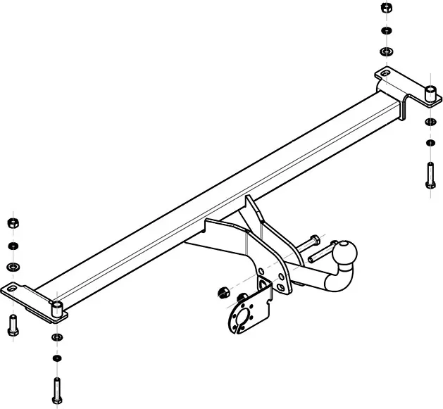 Фаркоп AvtoS для Chery Amulet хэтчбек, седан 2003-2025. Артикул CE 01 Фаркоп AvtoS для Chery Amulet хэтчбек, седан 2003-2025. Артикул CE 01