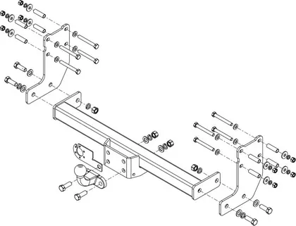 Фаркоп AvtoS для Ford Transit шасси 2014-2025. Артикул FD 35