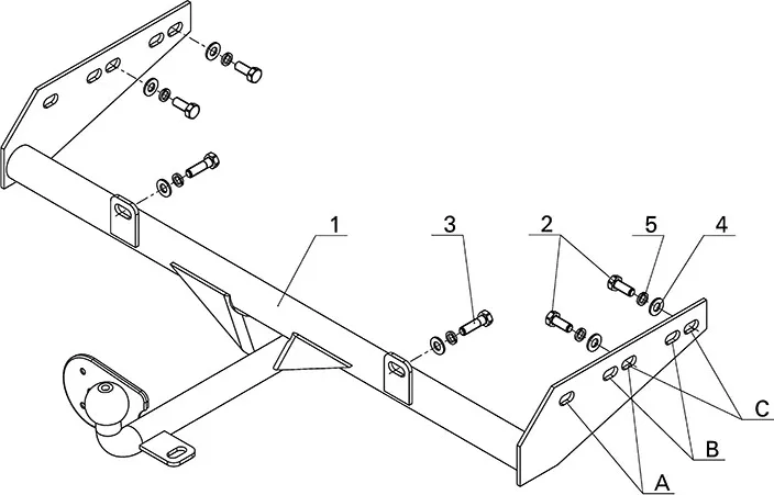 Фаркоп AvtoS для Lada Kalina I седан, универсал 2006-2013. Артикул VAZ-61 Фаркоп AvtoS для Lada Kalina I седан, универсал 2006-2013. Артикул VAZ-61