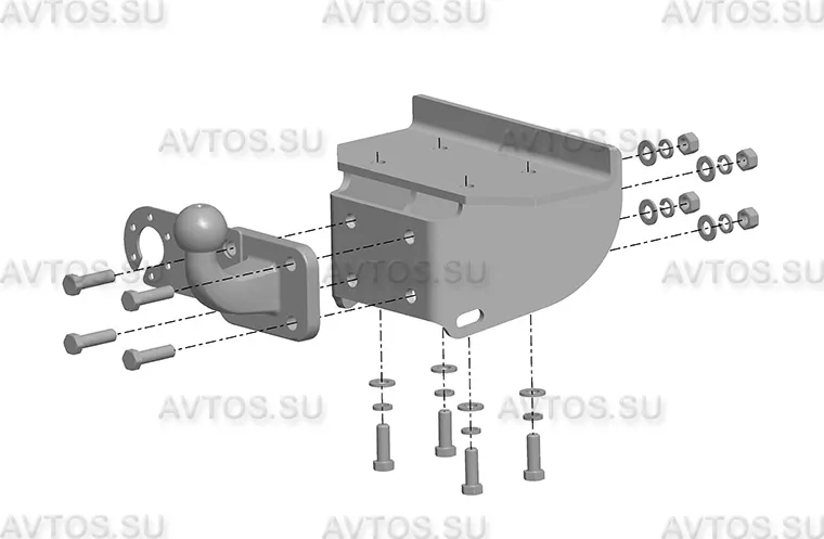 Фаркоп AvtoS для Volkswagen Amarok 2010-2025. Фланцевое крепление. Артикул VW 26 Фаркоп AvtoS для Volkswagen Amarok 2010-2025. Фланцевое крепление. Артикул VW 26