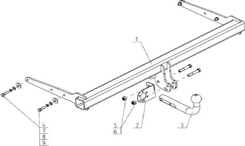 Фаркоп AvtoS для Volkswagen Tiguan I 2007-2016. Артикул VW 35 Фаркоп AvtoS для Volkswagen Tiguan I 2007-2016. Артикул VW 35