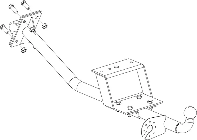 Фаркоп AvtoS разборный для ГАЗ Газель 2705 фургон 1995-2025. Артикул GAZ-06 Фаркоп AvtoS разборный для ГАЗ Газель 2705 фургон 1995-2025. Артикул GAZ-06