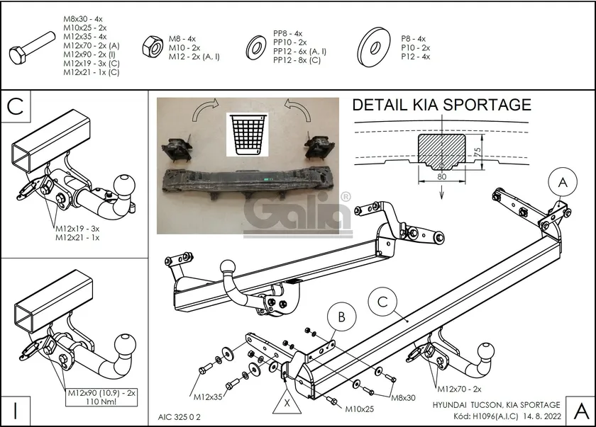 Фаркоп Galia оцинкованный для Hyundai Tucson IV (кроме сборки Корея) 2020-2025. Быстросъемный крюк. Артикул H109C Фаркоп Galia оцинкованный для Hyundai Tucson IV (кроме сборки Корея) 2020-2025. Быстросъемный крюк. Артикул H109C