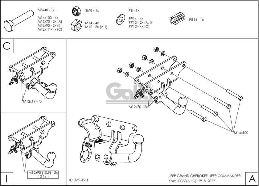 Фаркоп Galia оцинкованный для Jeep Commander 2006-2010. Артикул J006A Фаркоп Galia оцинкованный для Jeep Commander 2006-2010. Артикул J006A