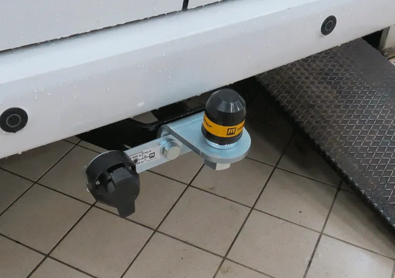 Фаркоп Мотодор для Foton Toano (колёсная база L2 и L3, двускатные/односкатные задние колёса) 2015-2025. Фланцевое крепление (оцинк. шар). Артикул 97501-FE