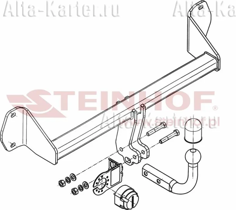 Фаркоп Steinhof для BMW 3-серия E90 седан (искл. 335i, 335d) 2005-2011. Артикул B-045 Фаркоп Steinhof для BMW 3-серия E90 седан (искл. 335i, 335d) 2005-2011. Артикул B-045