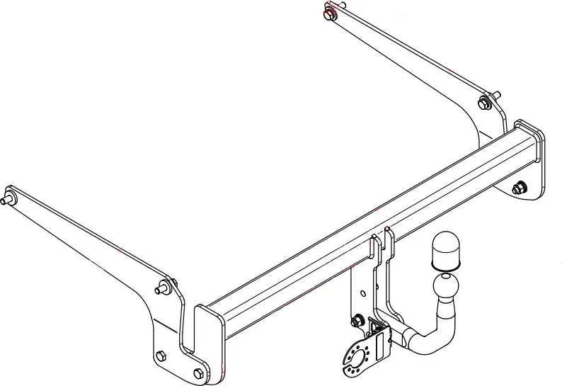 Фаркоп Steinhof для Toyota Camry 70 (V70, XV70) седан (XV70) 2017-2025. Артикул T-154