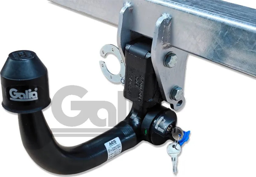 Фаркоп Galia оцинкованный для Nissan Rogue T33 2021-2025. Быстросъемный крюк с ключом. Артикул N061V