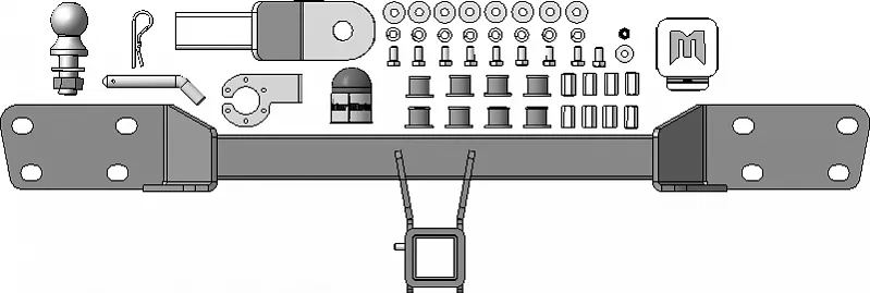 Фаркоп Мотодор оцинкованный для Chery Tiggo 4, 4 Pro 2018-2025. Американский квадрат.. Артикул 99011-E Фаркоп Мотодор оцинкованный для Chery Tiggo 4, 4 Pro 2018-2025. Американский квадрат.. Артикул 99011-E