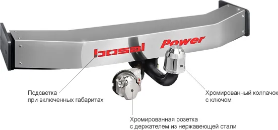 Фаркоп Oris (ранее Bosal) для Lexus RX 300/330/350 2003-2009. (с декор. пластиной). Артикул 3041-ABP