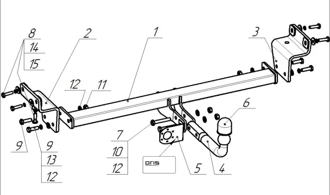 Фаркоп Oris (ранее Bosal) для Kia Sportage V 2022-2025. Артикул 4224-A