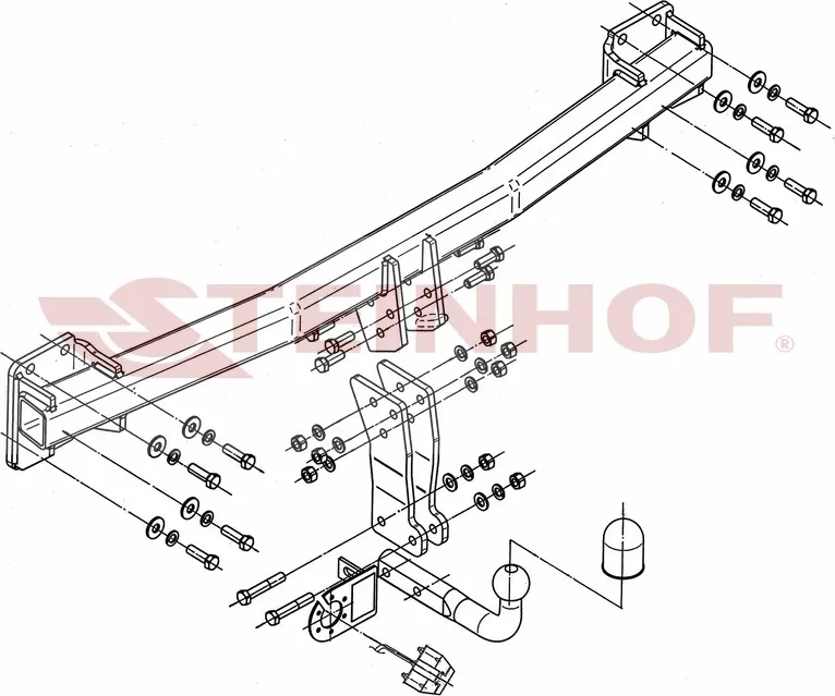 Фаркоп Steinhof для Audi Q7 I 2006-2014 (вкл. S-line, кроме панорамной крыши). Артикул A-092 Фаркоп Steinhof для Audi Q7 I 2006-2014 (вкл. S-line, кроме панорамной крыши). Артикул A-092