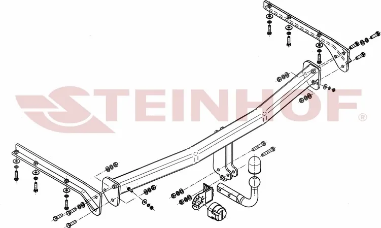 Фаркоп Steinhof для Chrysler Grand Voyager Stown Go 2004-2008. Артикул C-205 Фаркоп Steinhof для Chrysler Grand Voyager Stown Go 2004-2008. Артикул C-205